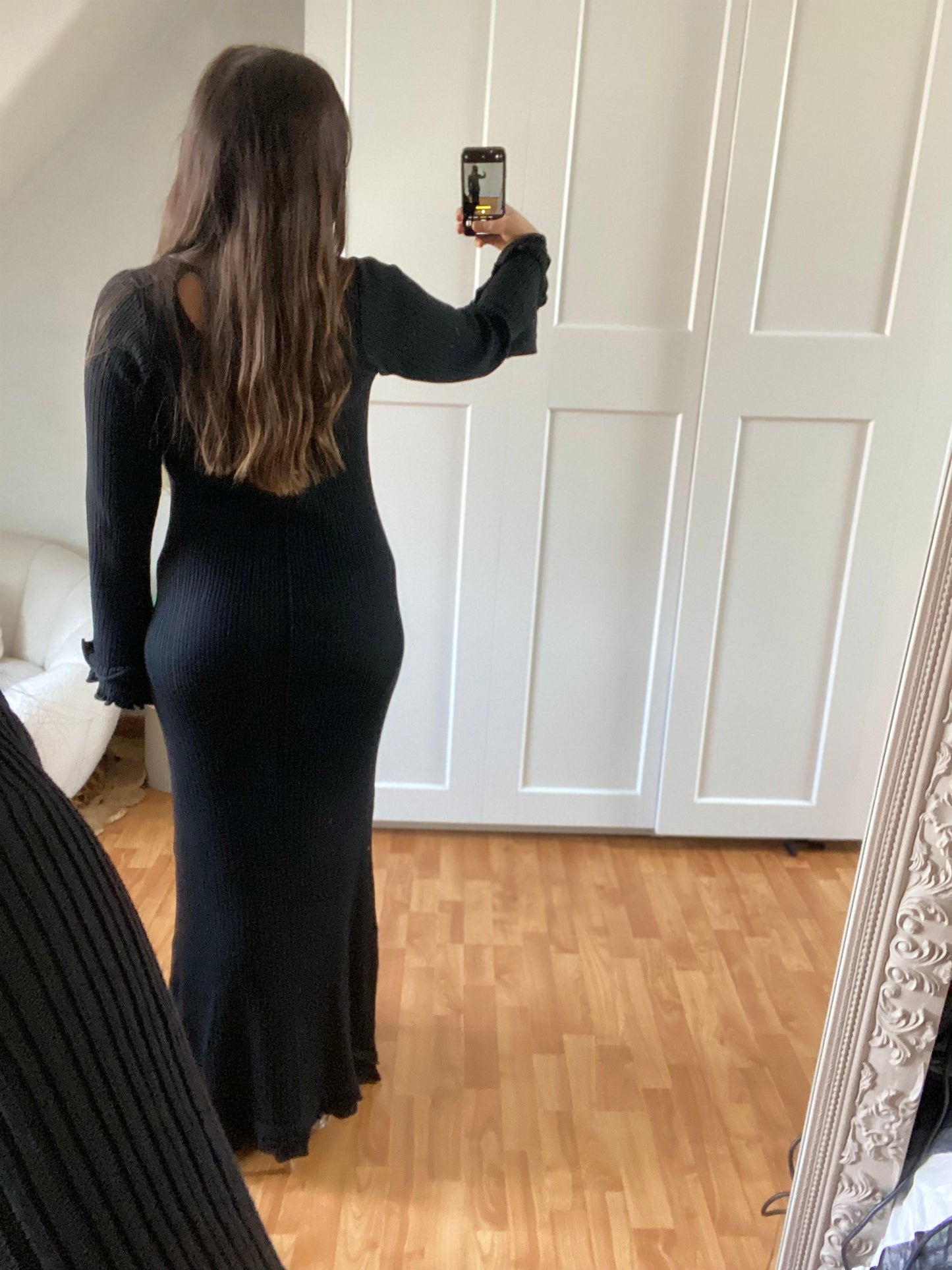 Robe manches évasées | Victoria | Noir