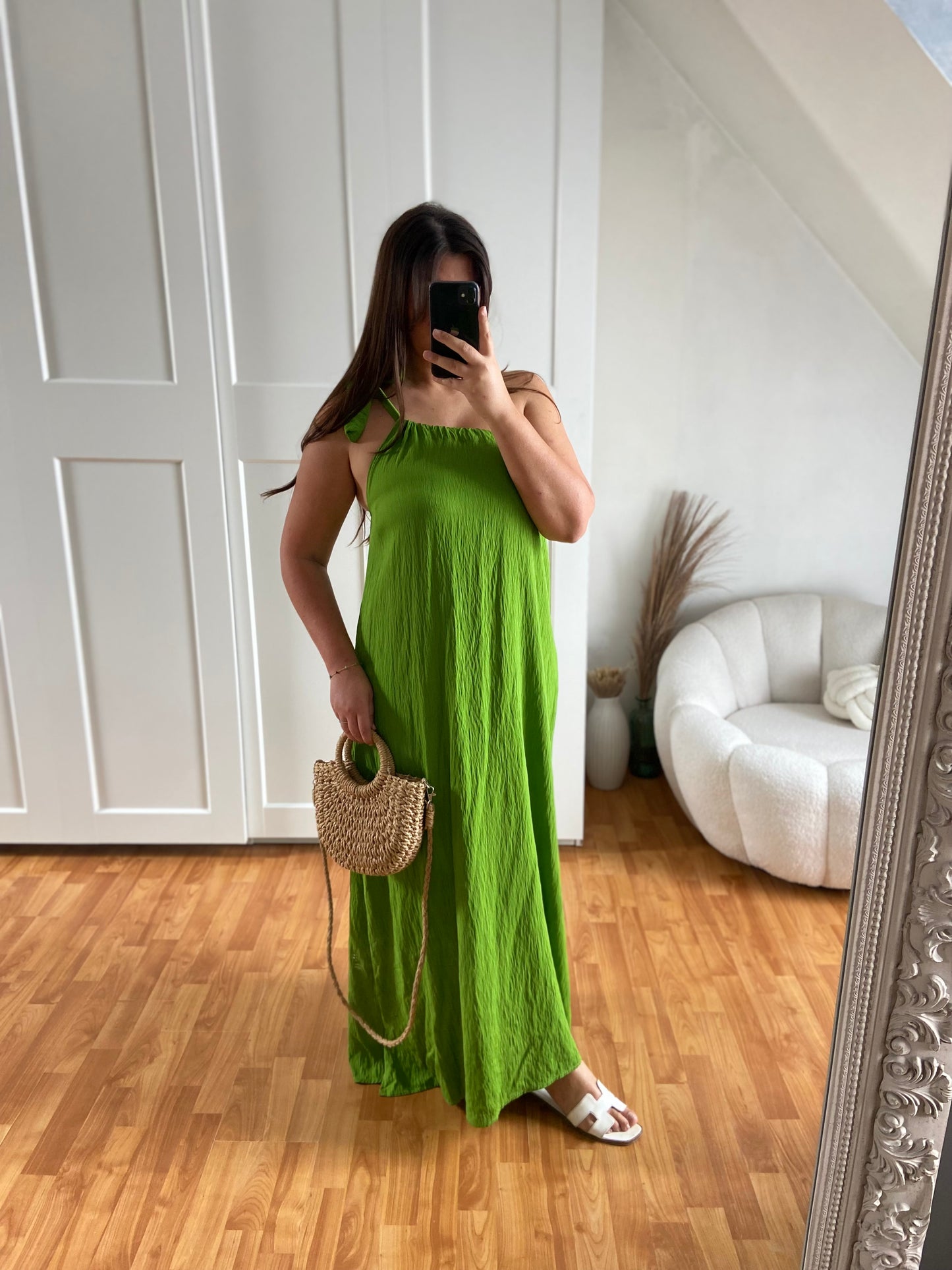 Robe effet lin asymétrique | MIYA | Anis