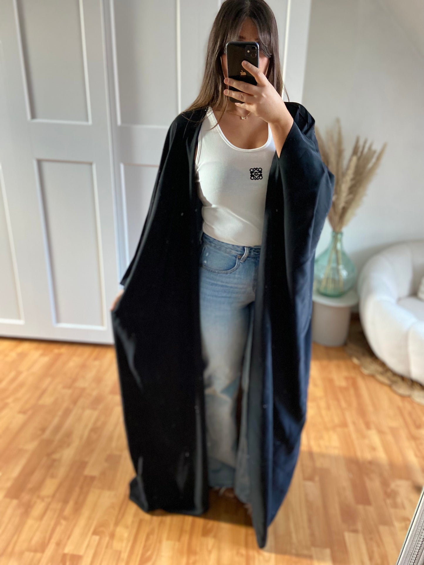 Kimono Dubaï strass | Strass Noir | LEYA