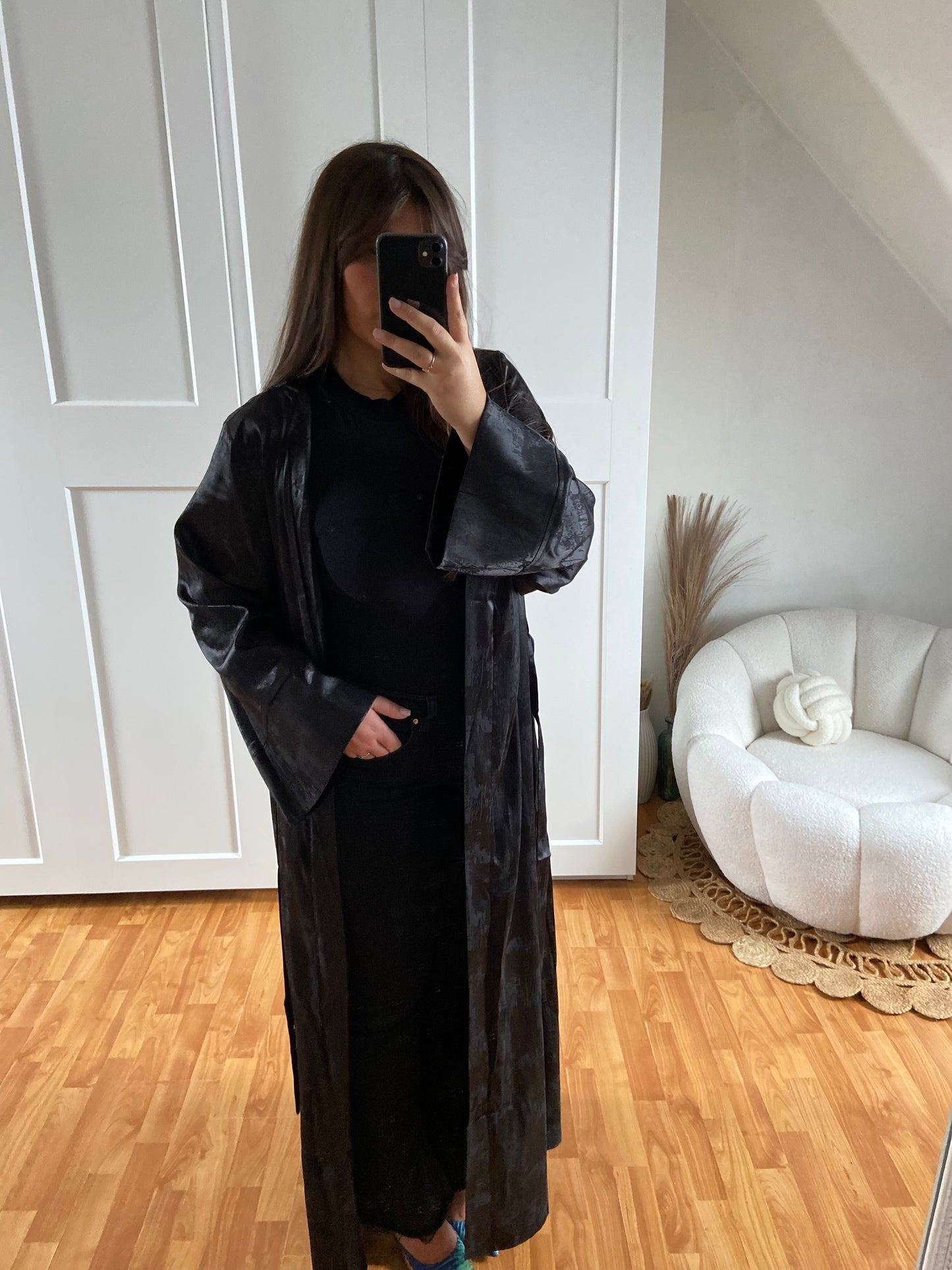 Kimono brillant | Noir | SALY