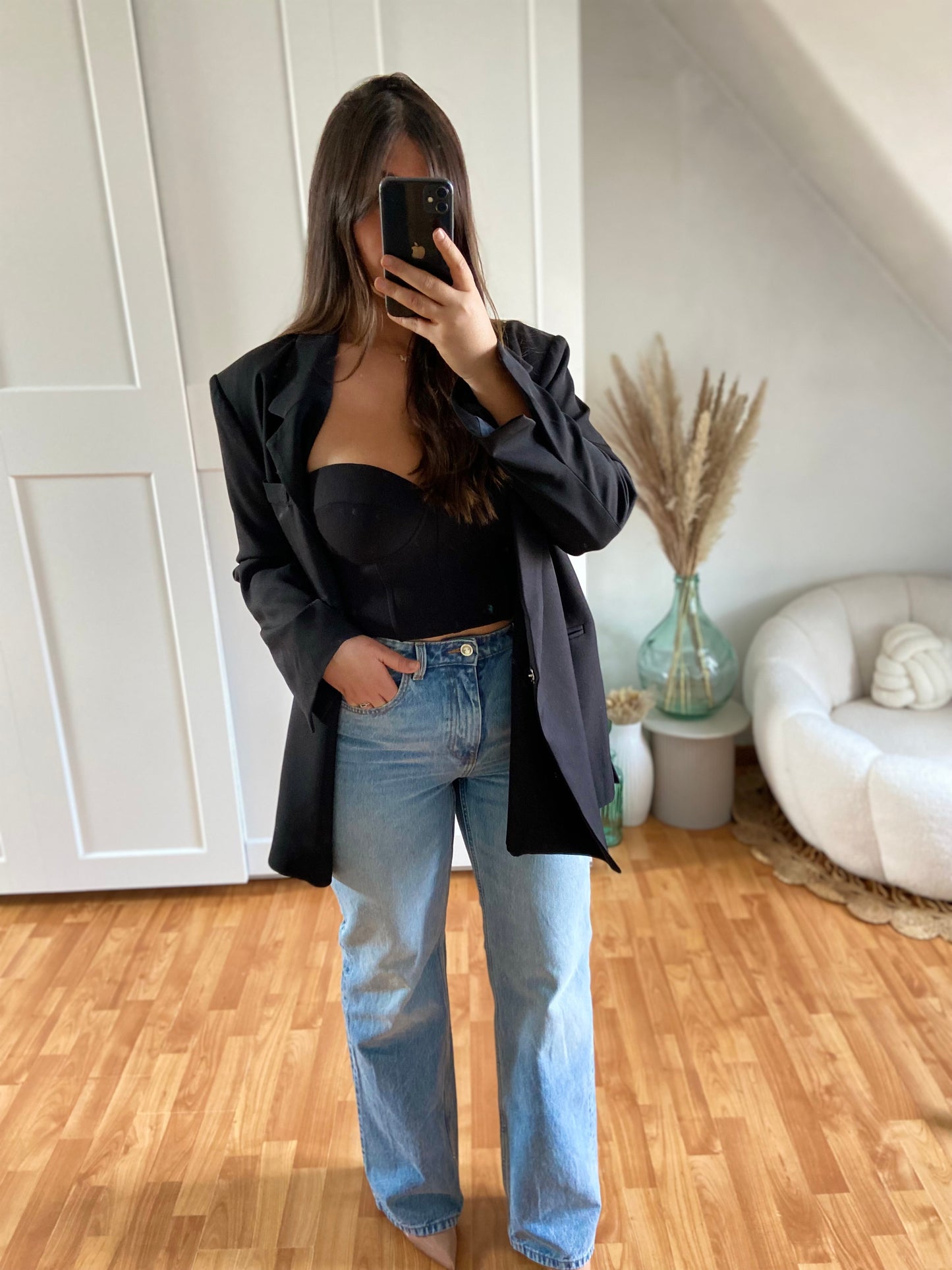 Blazer enveloppe premium | Noir | ELISSA