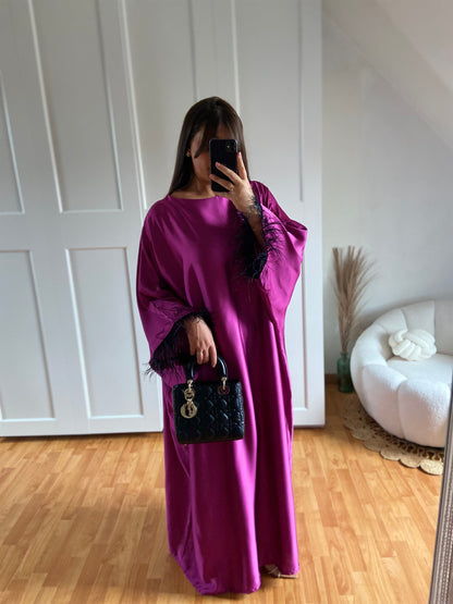 Abaya plume | Prune | JADE