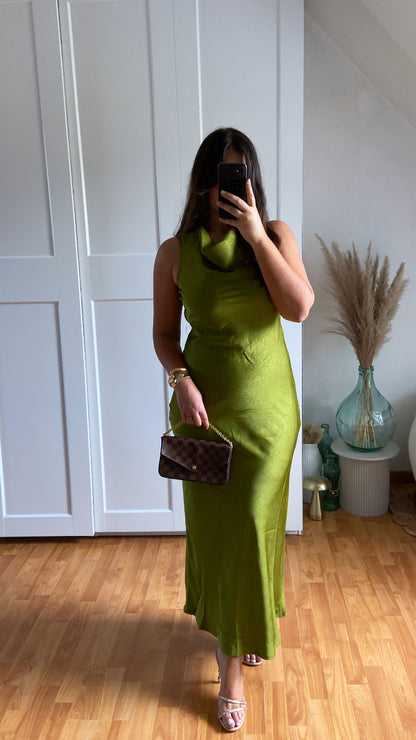 { Premium } Robe col benitier | Vert | SOLEIA