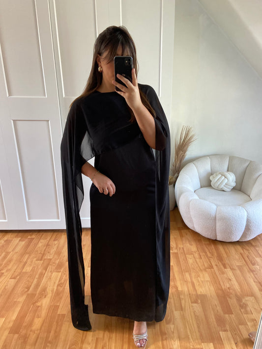 Robe cape | Noir | JENNAH