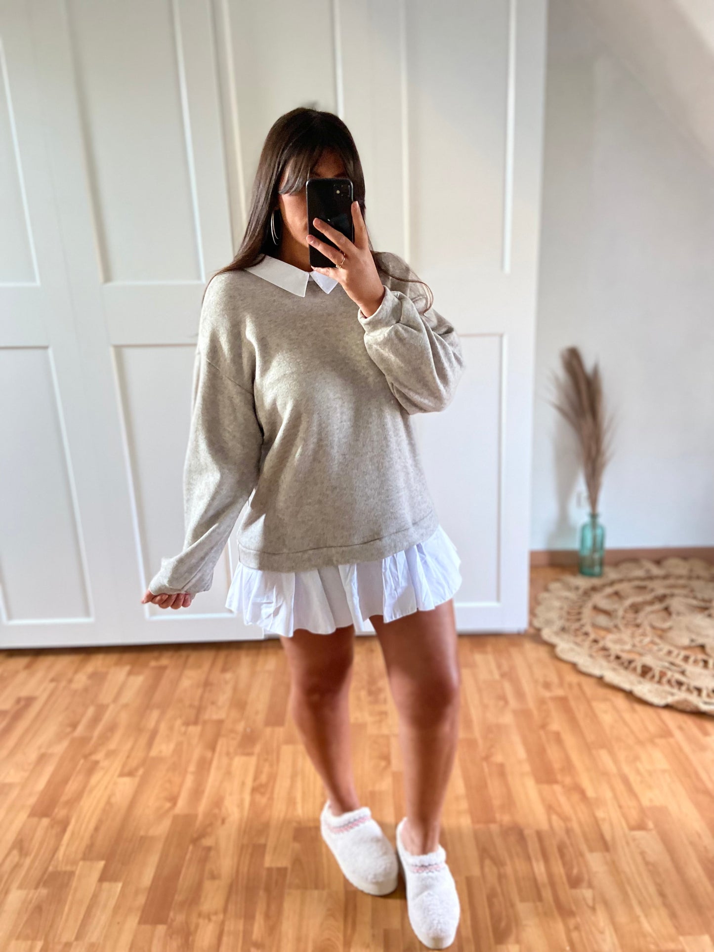 Tunique pull col Claudine | Beige | JANE