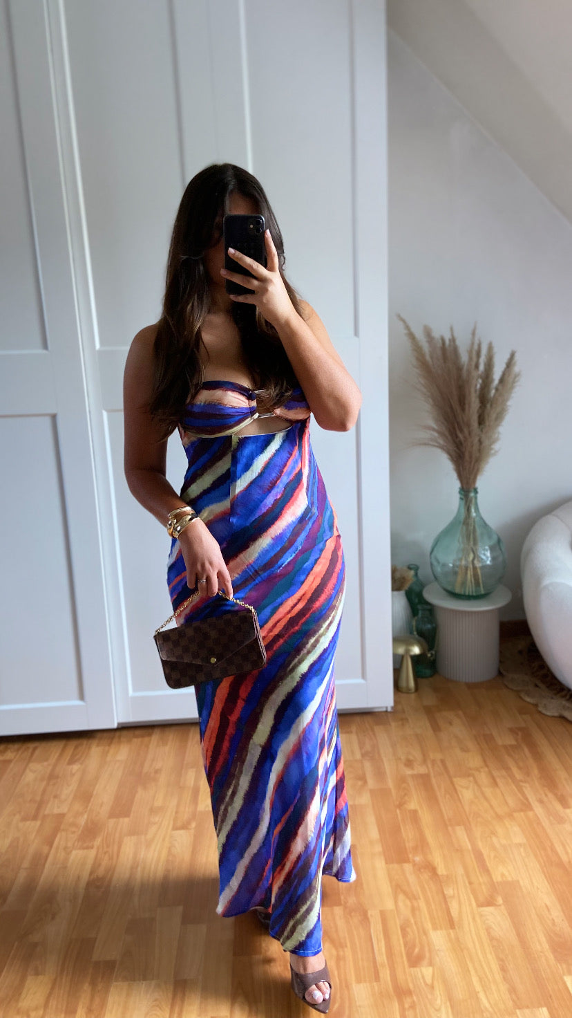 { Premium } Robe bustier bijoux| Bleu | AËLA