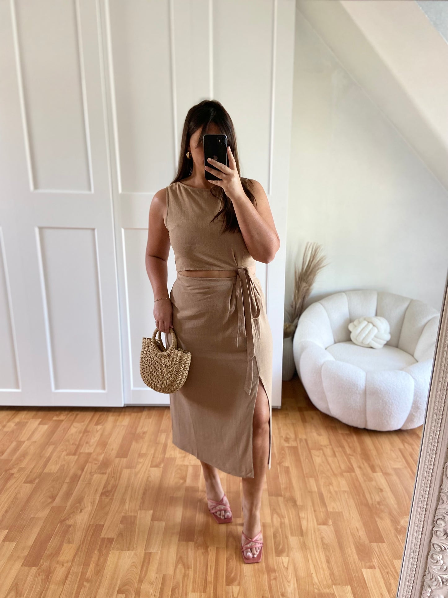 Robe 2 pièces lin | Beige | SIA