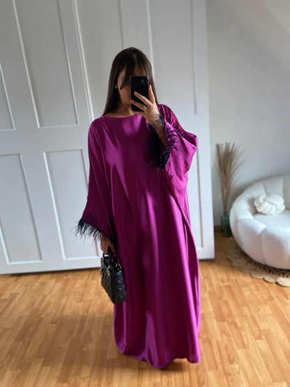 Abaya plume | Prune | JADE