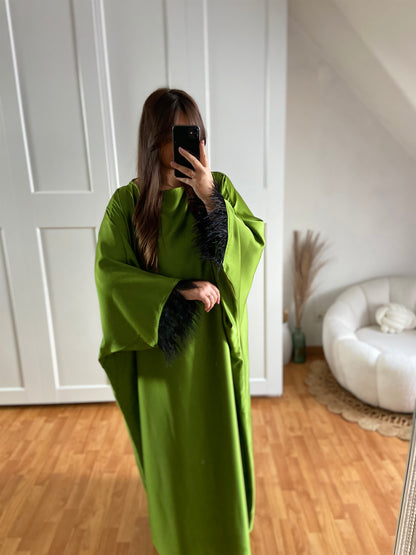 Abaya plume | Olive | JADE