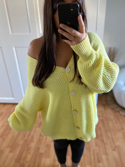 Gilet bijoux strass | Jaune | SABRINE