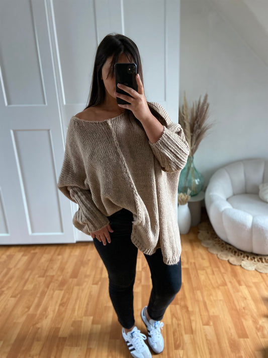 Pull maille | Beige | ELSA