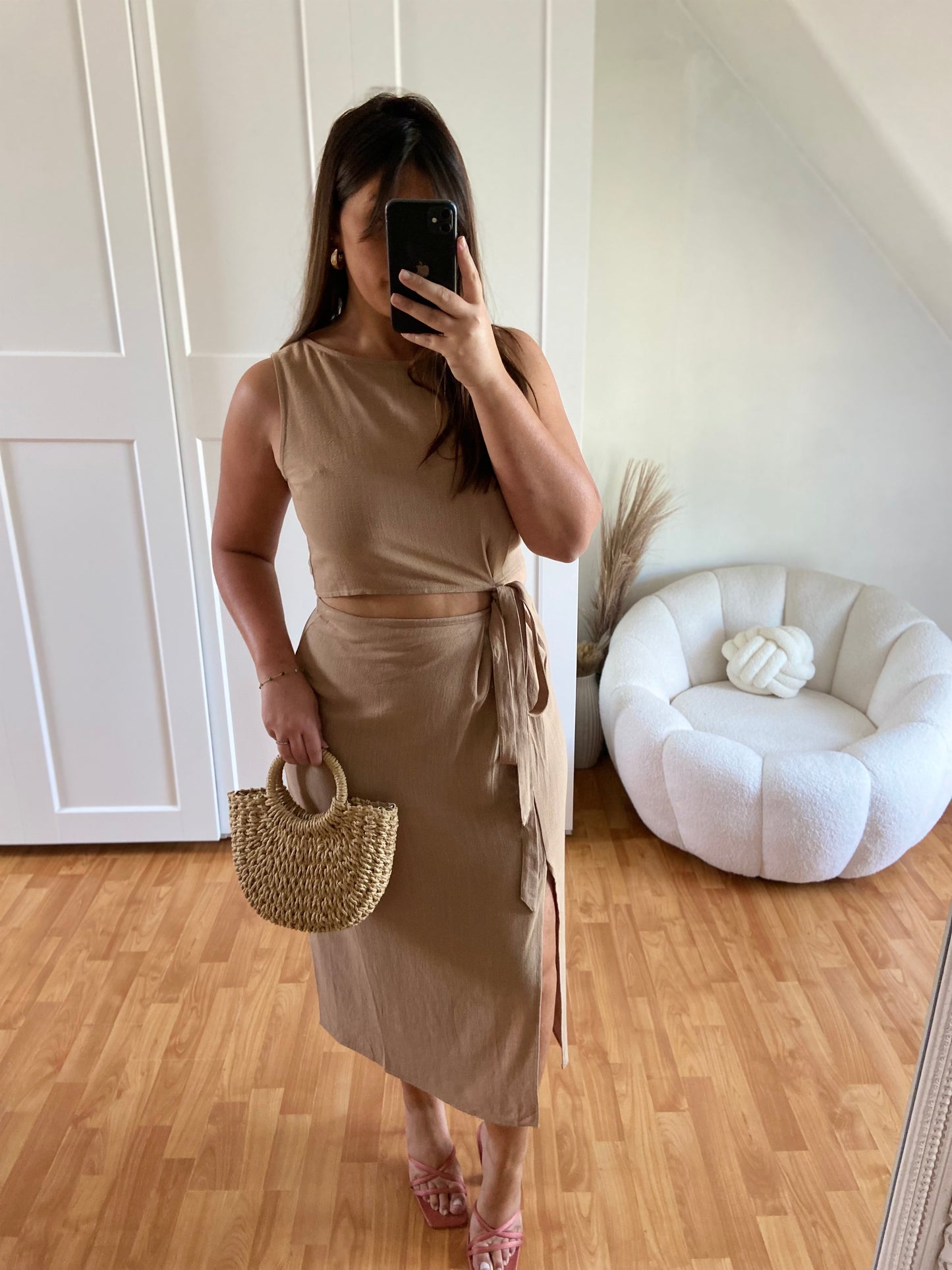 Robe 2 pièces lin | Beige | SIA