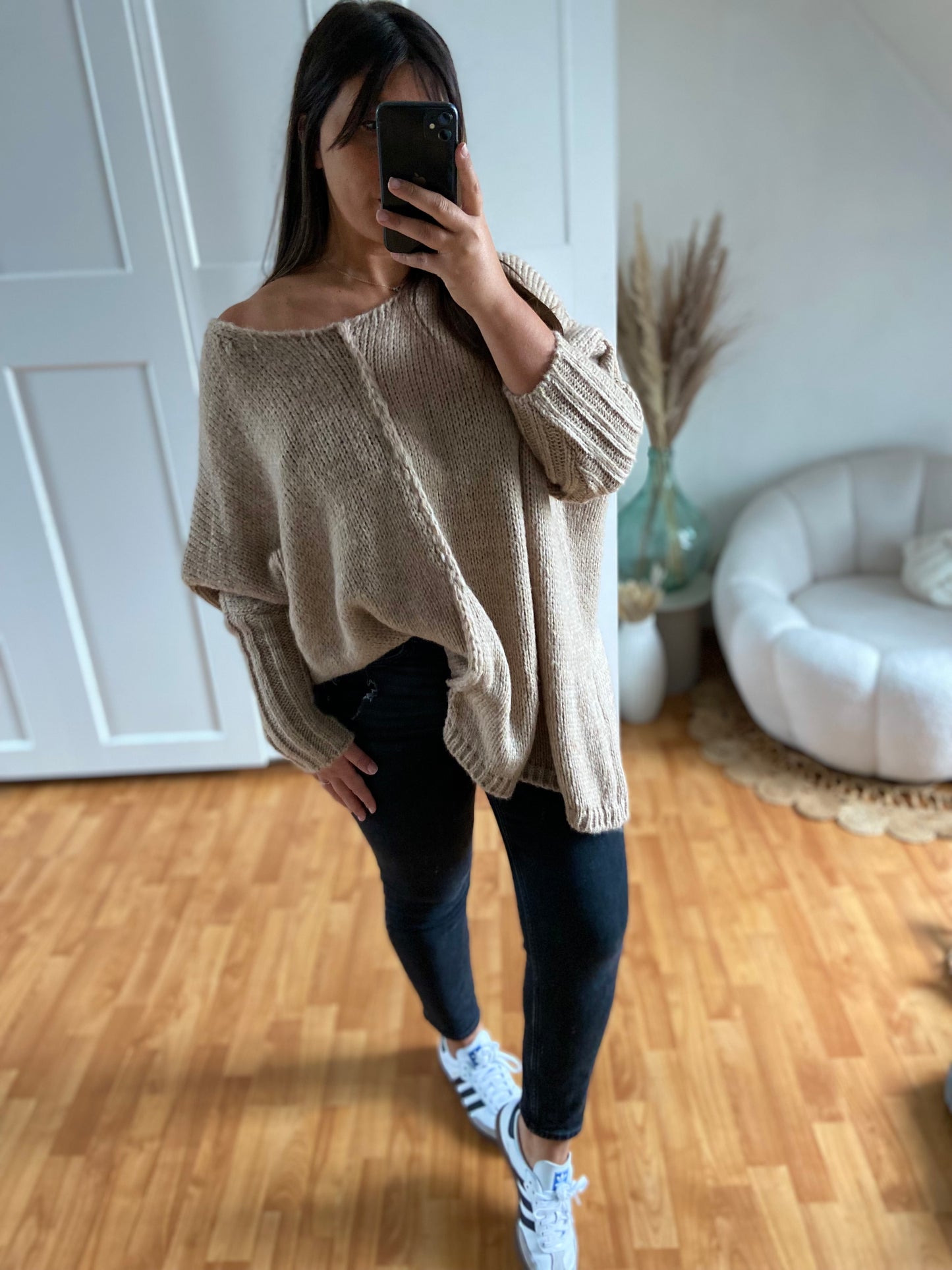 Pull maille | Beige | ELSA