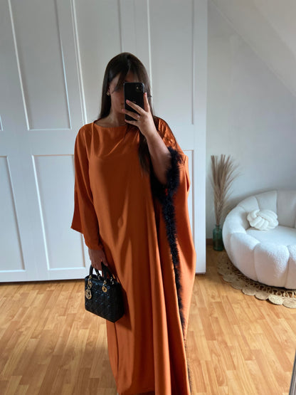 Abaya plume | Orange | MIYAR