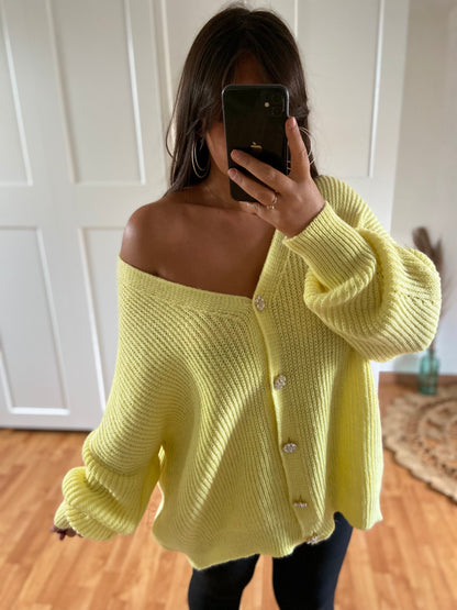 Gilet bijoux strass | Jaune | SABRINE