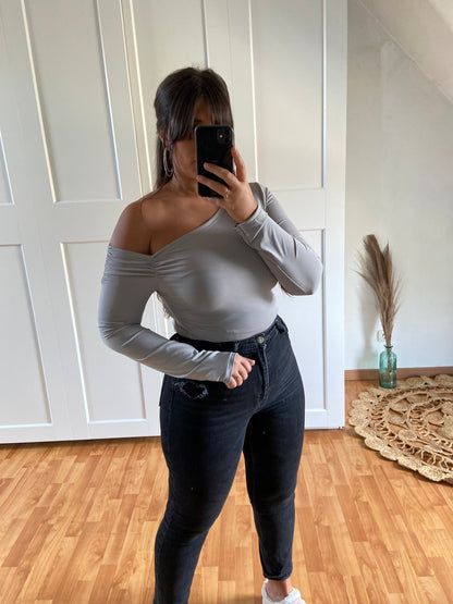 Top asymétrique | Gris | NESRINE