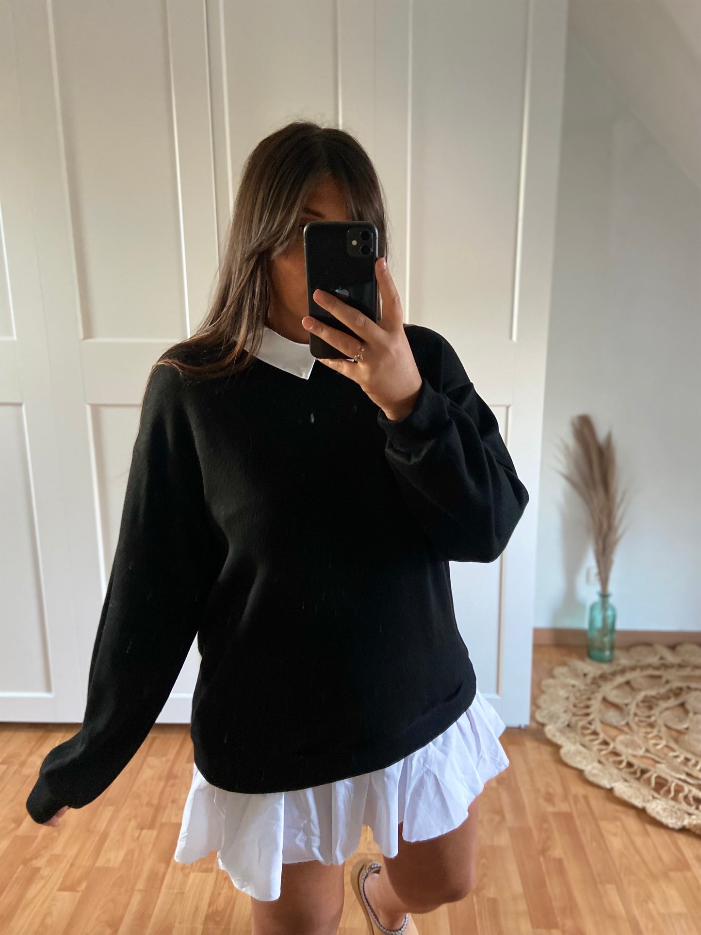 Tunique pull col Claudine | Noir | JANE