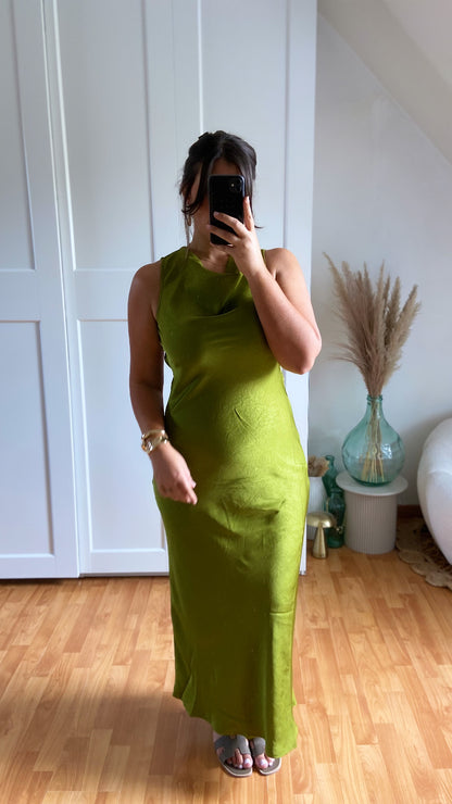 { Premium } Robe col benitier | Vert | SOLEIA