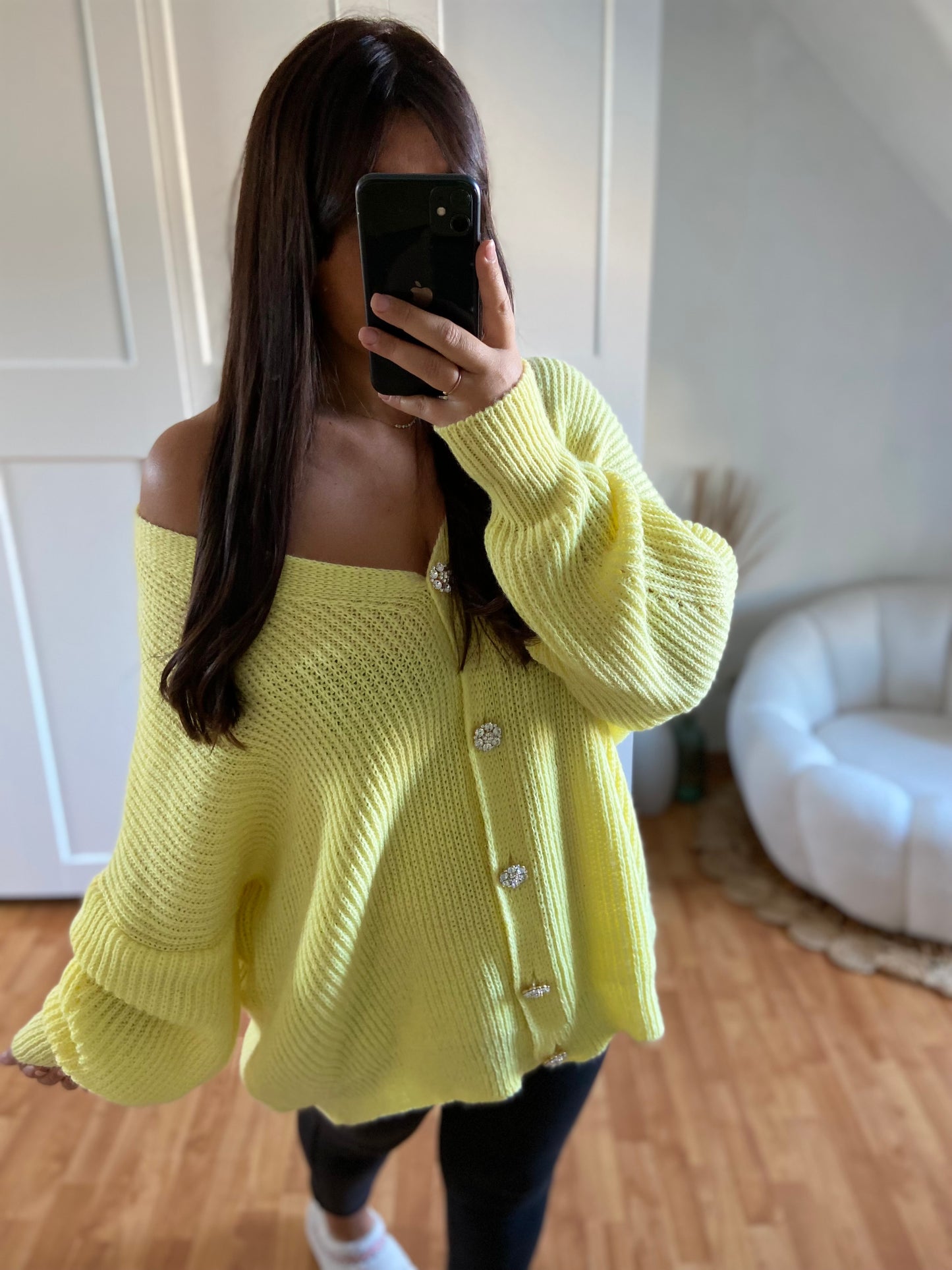 Gilet bijoux strass | Jaune | SABRINE