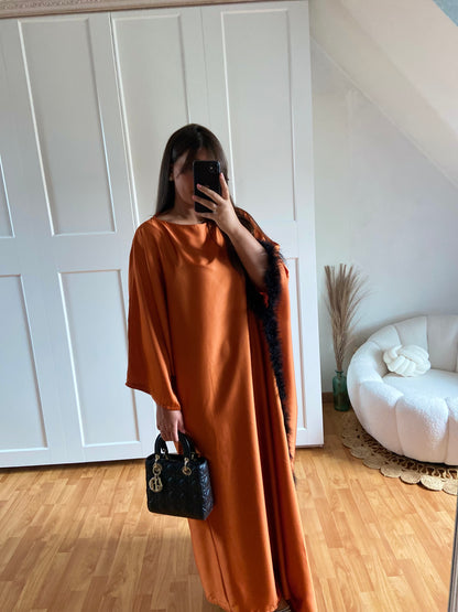 Abaya plume | Orange | MIYAR