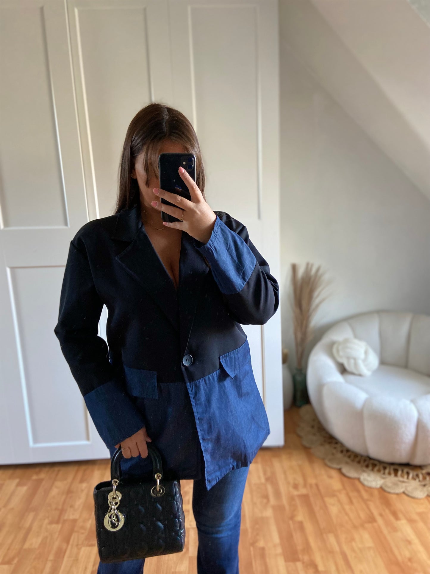 Veste Blazer mi jeans | Noir | SHAY