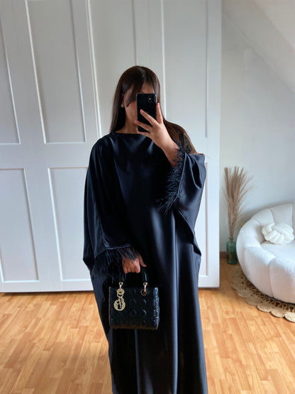 Abaya plume | Noir | JADE