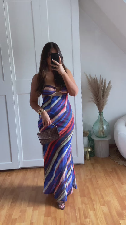 { Premium } Robe bustier bijoux| Bleu | AËLA