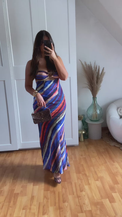 { Premium } Robe bustier bijoux| Bleu | AËLA
