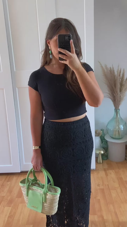Jupe en maille | Noir | YUME